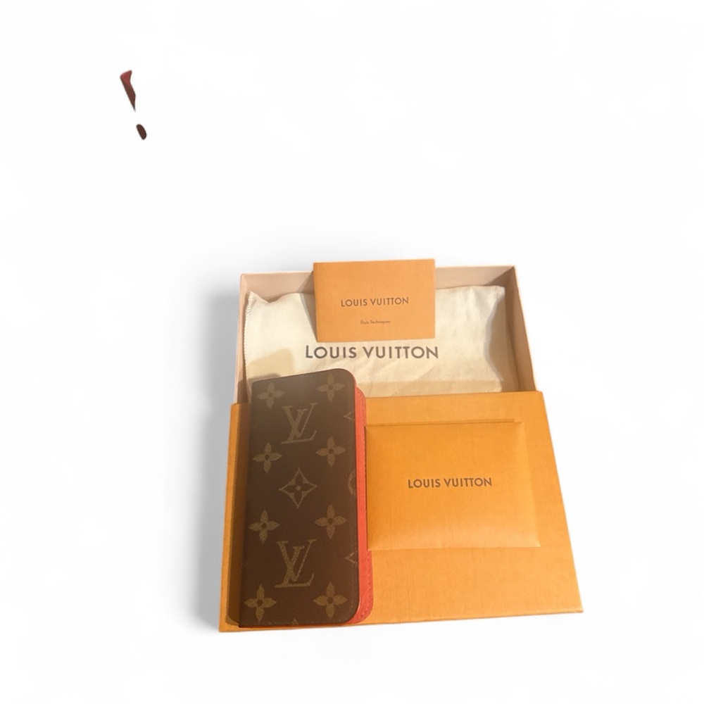 Louis Vuitton Red and Brown Leather iPhone 6+ Phone Case